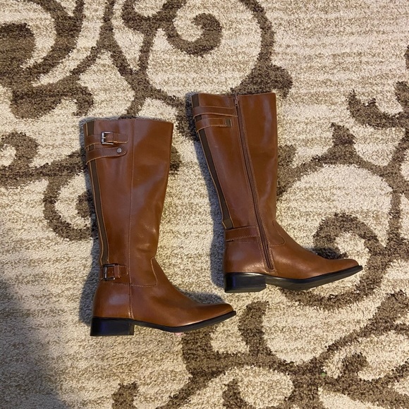 Matisse Bono Equestrian Riding Boots Cognac Brown Tan Leather Tall Knee Brazil - Picture 7 of 10